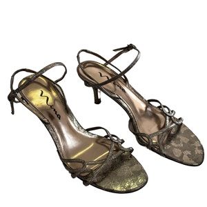 Nina Silver Heels Size 10M